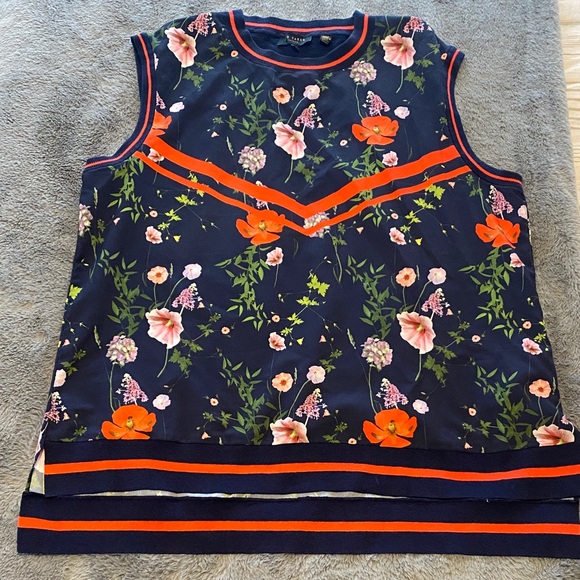 Ted Baker London Tops - Ted Baker Navy and Red Floral Blouse